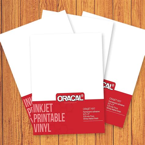 Oracal Inkjet Printable Permanent Adhesive Vinyl